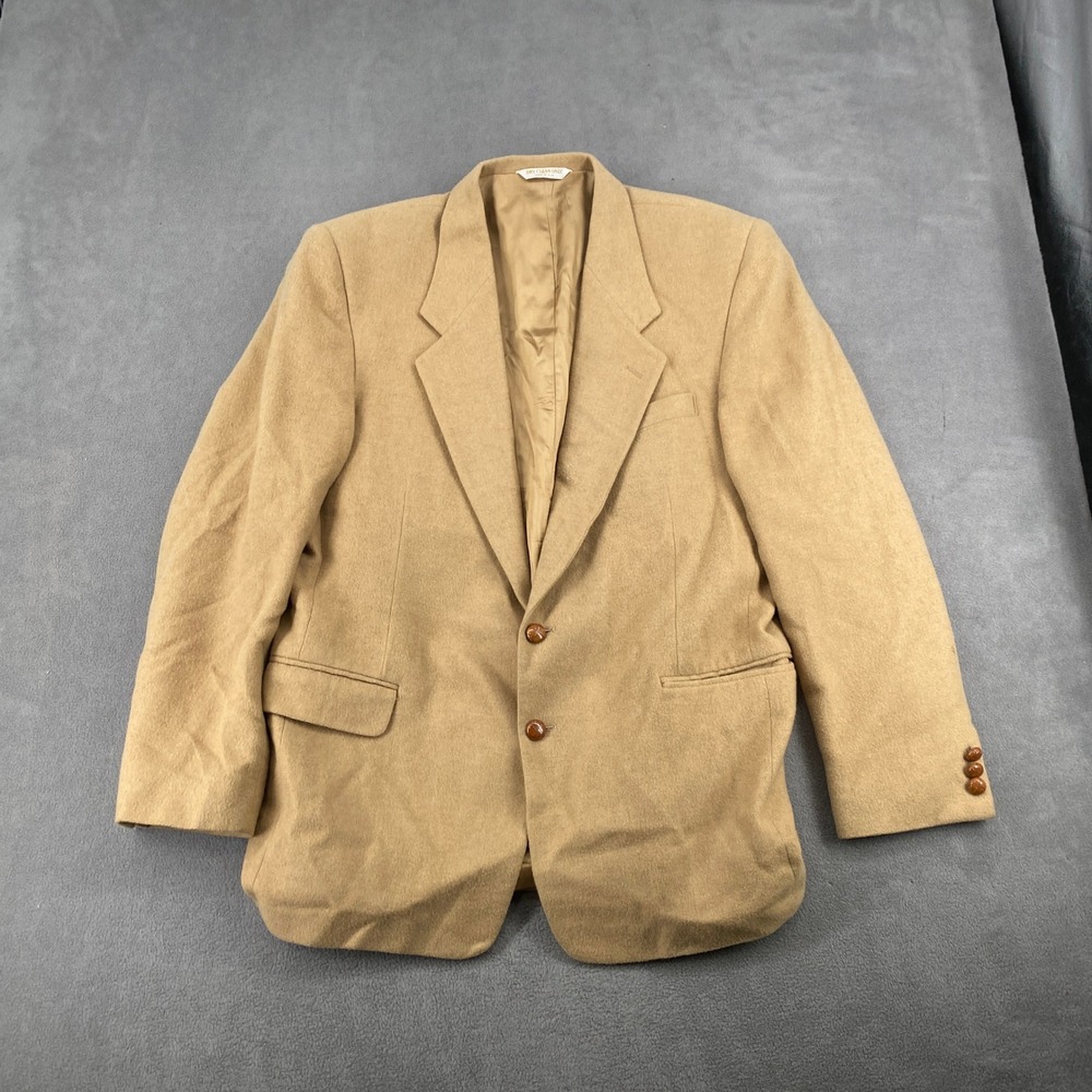 Northbrook Vintage Mens Camel Tan Wool Two Button Blazer Sport Coat 44-45 Chest